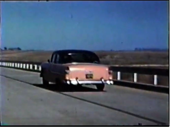 Auto on Highway 256 bridge over the Prairie Dog Town branch of the Red River