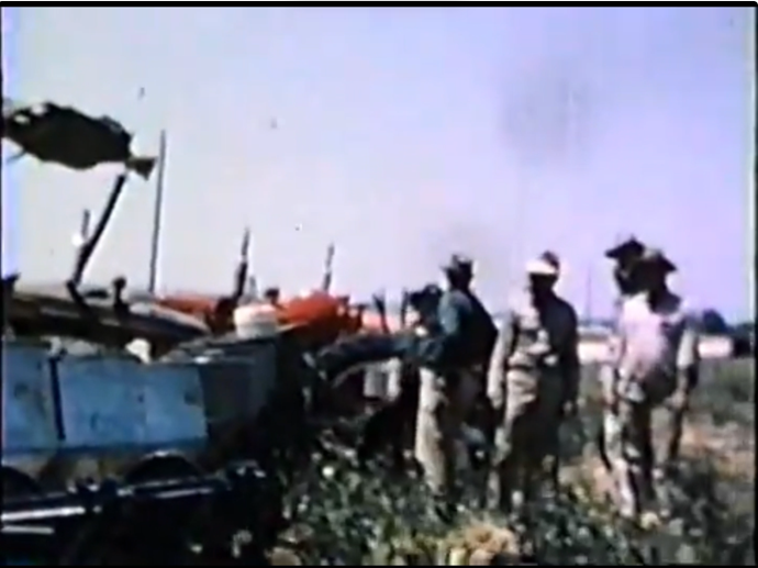 Farmers gathering to help a sick neighbor