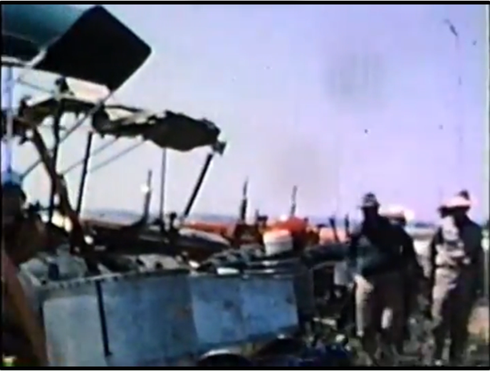 Farmers gathering to help a sick neighbor