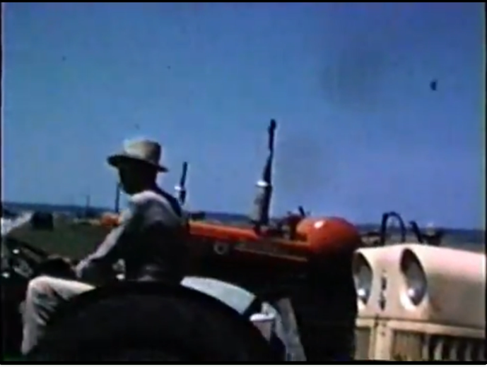 Farmers gathering to help a sick neighbor