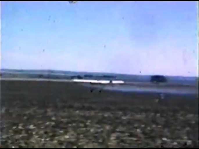 Crop spraying airplane