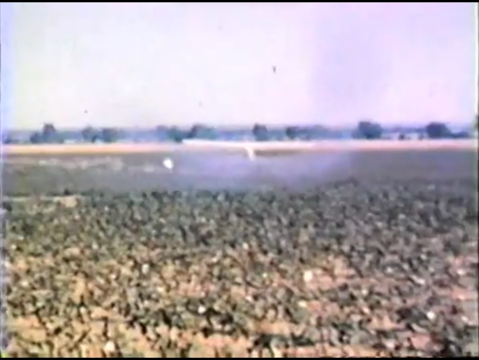 Crop spraying airplane