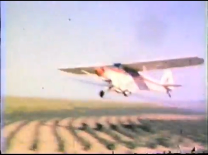 Crop spraying airplane