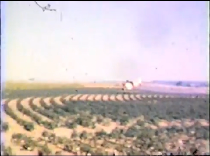 Crop spraying airplane