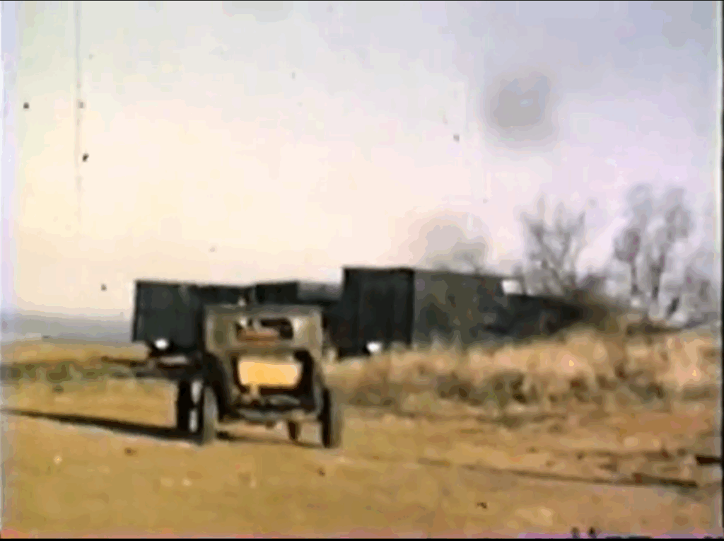 Old Ford on dirt road
