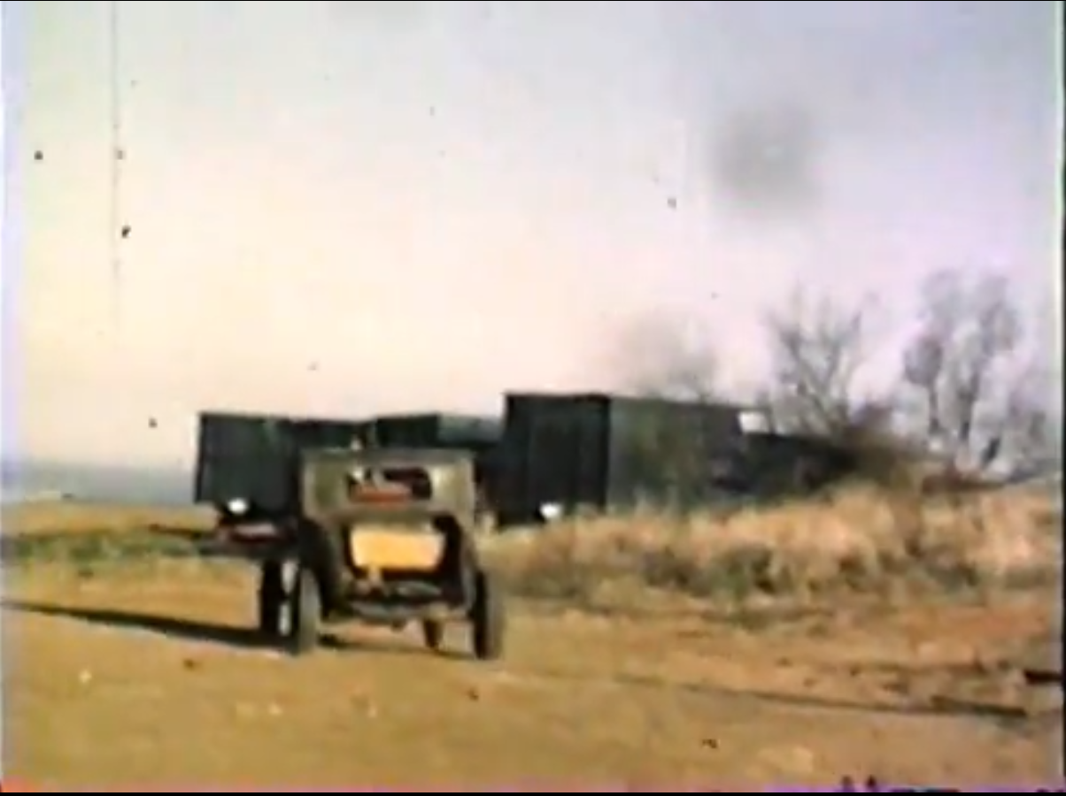 Old Ford on dirt road